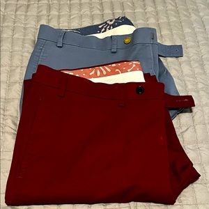 2 pair of Mens Ralph Lauren Chico pants, Light Blue and Wine size 36x30.